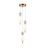 Ambrella Светильник подвесной LH53102/3 BS/GR/FR латунь/серый/белый матовый G9*3 max 28W