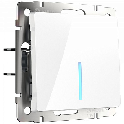 Werkel W1110101 Выключатель одноклавишный с подсветкой (белый)