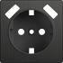 Werkel WL04-USB-CP Накладка для розетки USB (графит рифленый)