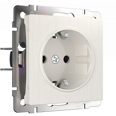 Werkel W1171013 Розетка с заземлением (перламутровый рифленый)