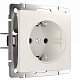 Werkel W1171013 Розетка с заземлением (перламутровый рифленый)