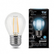 Gauss LED Globe 9W E27 4100K Filament Лампа светодиодная