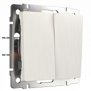 Werkel W1120013 Выключатель двухклавишный (перламутровый рифленый)