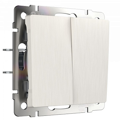 Werkel W1120013 Выключатель двухклавишный (перламутровый рифленый)