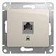 SE Glossa Молочная Розетка компьютерная RJ45 кат.5E