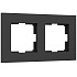 Werkel Slab W0022908 Рамка на 2 поста (черный матовый)