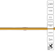Arte Lamp Светодиодная лента 24V 10W/m 3000К 5м IP20 Arte Lamp LANE