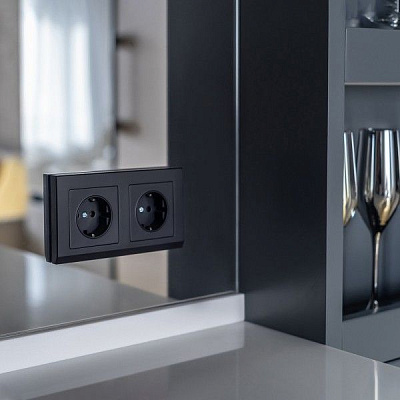 Werkel Stark W0021808 Рамка на 2 поста (черный)