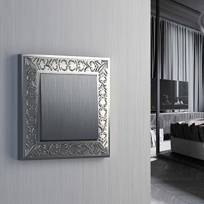 Werkel W1110009 Выключатель одноклавишный (серебряный рифленый)