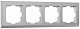 Werkel Stark W0041806  Рамка на 4 поста (серебряный)