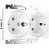 Werkel W1172001 Розетка двойная с заземлением (белая)