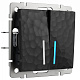 Werkel W1220108 Выключатель двухклавишный с подсветкой Hammer (черный)