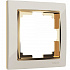 Werkel Snabb W0011932 Рамка на 1 пост (слоновая кость/золото)