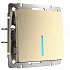Werkel W1112110 Выключатель одноклавишный проходной с подсветкой (шампань рифленый)
