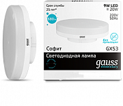 Gauss Elementary LED GX53 9W 220V 6500K Лампа светодиодная