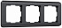 Werkel Stream W0032104 Рамка на 3 поста (графит)