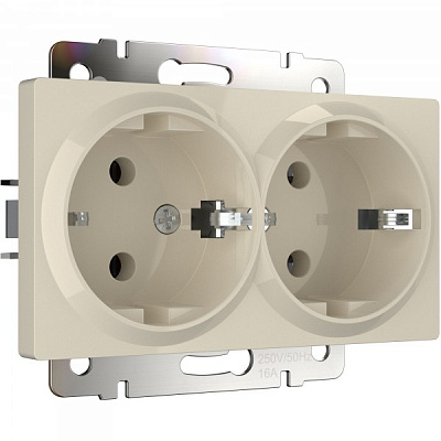 Werkel W1172003 Розетка двойная с заземлением (слоновая кость)
