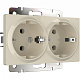 Werkel W1172003 Розетка двойная с заземлением (слоновая кость)