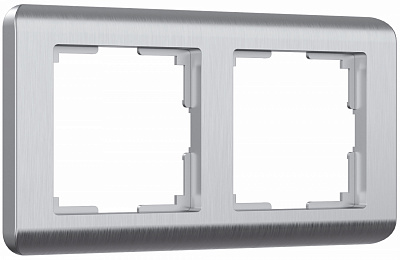 Werkel Stream W0022106 Рамка на 2 поста (серебряный)