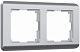 Werkel Stream W0022106 Рамка на 2 поста (серебряный)