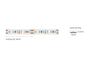 SWG 9,6W теплый белый LED2835/120 24V 5м IP66