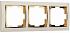 Werkel Snabb W0031932 Рамка на 3 поста (слоновая кость/золото)