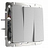 Werkel W1130006 Выключатель трехклавишный (серебряный)