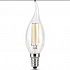 Gauss LED Filament свеча на ветру 11W E14 4100K 750lm Лампа