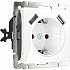 Werkel W1171501 Розетка с заземлением, шторками и двумя разъемами USB (белая)