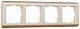 Werkel Stream W0042111 Рамка на 4 поста (шампань)