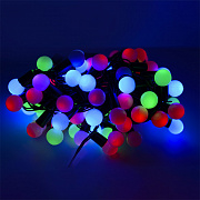 Гирлянда уличная "Шарики", SE-BL-10100M, 10M, 100LED, мульти(3цв.),IP44, черн. шн. 1,5м