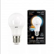 Gauss LED Globe 10W E27 2700K/4100K A60 CTC Лампа светодиодная