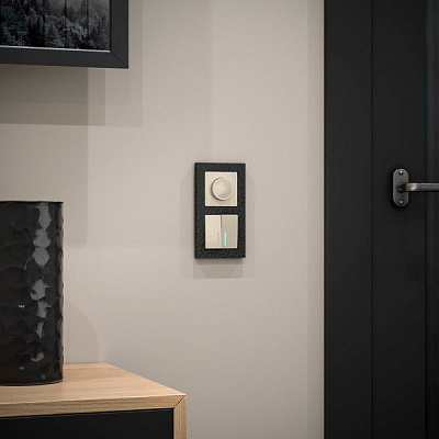 Werkel W1120103 Выключатель двухклавишный с подсветкой (слоновая кость)