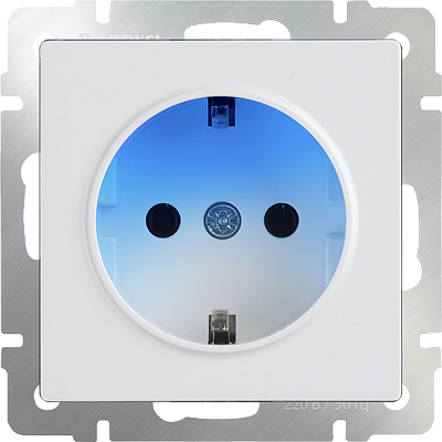 Werkel WL01-10-03 Розетка с подсветкой (белая)