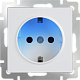 Werkel WL01-10-03 Розетка с подсветкой (белая)