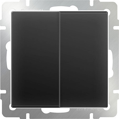 Werkel W1122008 Выключатель двухклавишный проходной (черный матовый)