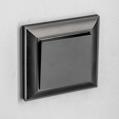 Werkel W1110008 Выключатель одноклавишный (черный матовый)