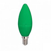 Я Ecola candle LED color  6,0W 220V E14 Green свеча Зеленая