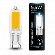 Gauss G9 AC220-240V 5.5W 4100K Лампа светодиодная
