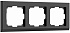 Werkel Stark W0031808 Рамка на 3 поста (черный)
