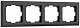 Werkel Stark W0041808 Рамка на 4 поста (черный)
