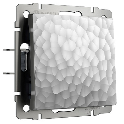 Werkel W1210006 Выключатель одноклавишный Hammer (серебряный)