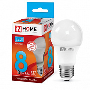 LED-A60-VC 8Вт 230В Е27 4000К 720Лм IN HOME Лампа светодиодная
