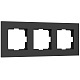 Рамка на 3 поста Slab (черный матовый) W0032908