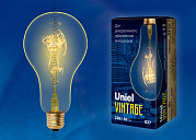 Uniel Лампа накаливания Vintage E27 60Вт A-95 Форма нити SW золотистая
