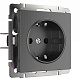Werkel W1171004 Розетка с заземлением (графит рифленый)