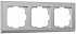 Werkel Stark W0031806 Рамка на 3 поста (серебряный)