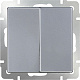 Werkel W1122006 Выключатель двухклавишный проходной (серебряный)