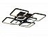 Ambrella FA4424/4+4 BK черный 150W 3000K+6400K/4200K/6400K+3000K 580*580*120 (ПДУ ИК)  Люстра